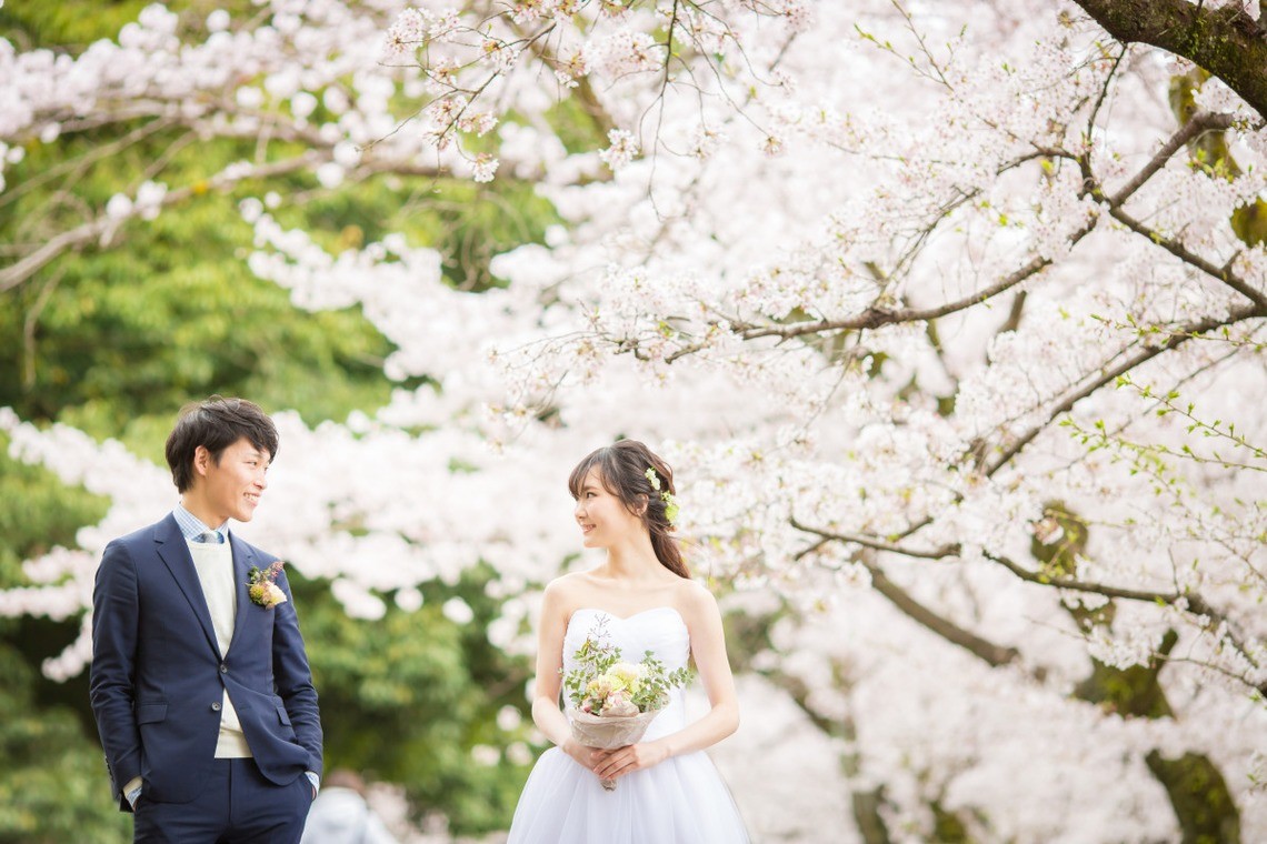 Coming to Japan for your pre wedding photo shoot? We recommend the spring time! — Photo by SORAIRO