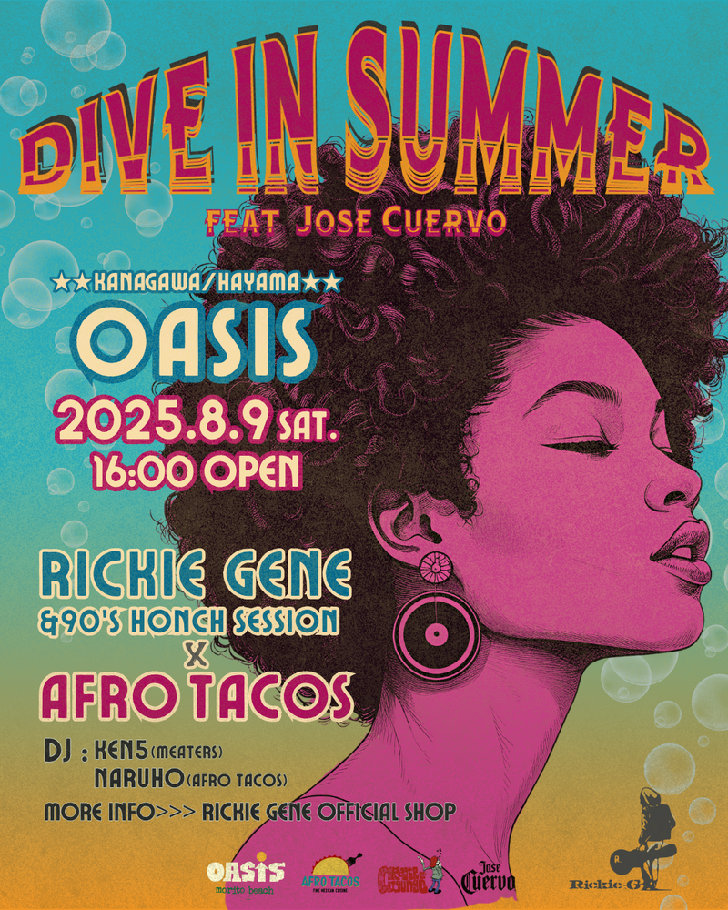 Rickie-G | 2024年8月9日(土) AFRO TACOS presents 【DIVE IN SUMMER