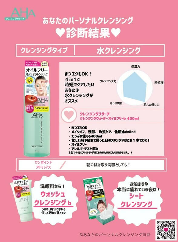 あなたのクレンジングタイプは水タイプ