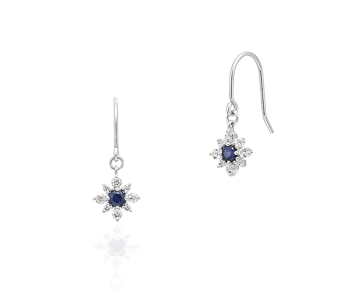 K10ホワイトゴールド ピアス 9月誕生石