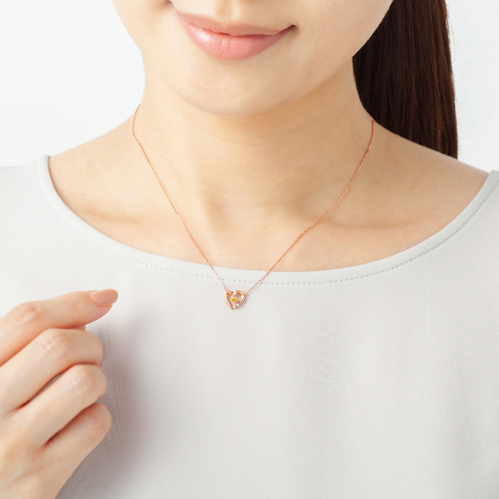 【11月誕生石】K10ピンクゴールド ネックレス