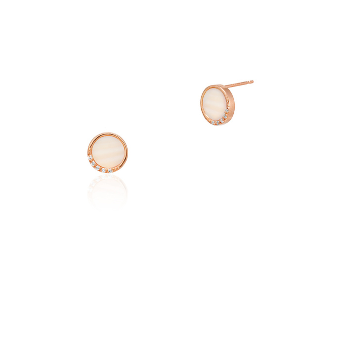 ピンクゴールドピアス