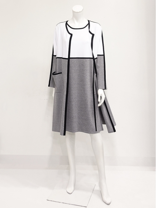 カラーブロック インターシャニットアンサブル コーディガン ワンピース Specchio公式通販 スペッチオ オンラインショップ