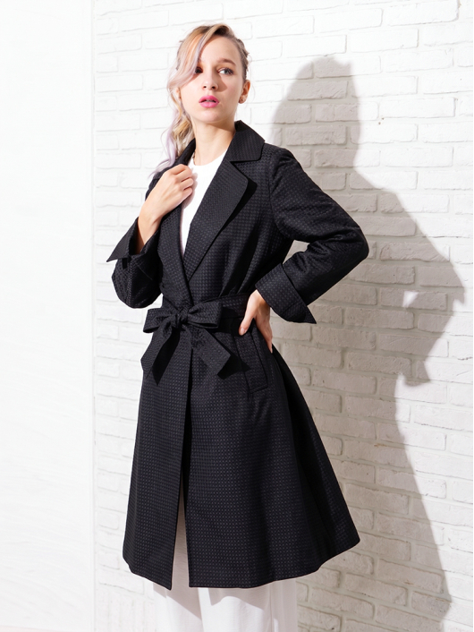 伊太利屋 La moda Goji フードコート 花柄裏地 ベルト付 11号 伊太利屋〉コートコレクション 開催❗️ | 伊太利屋 | 松坂屋上野店