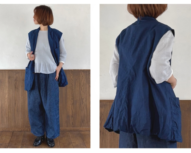 ＊藍染め・10ozリネンデニムシリーズ＊