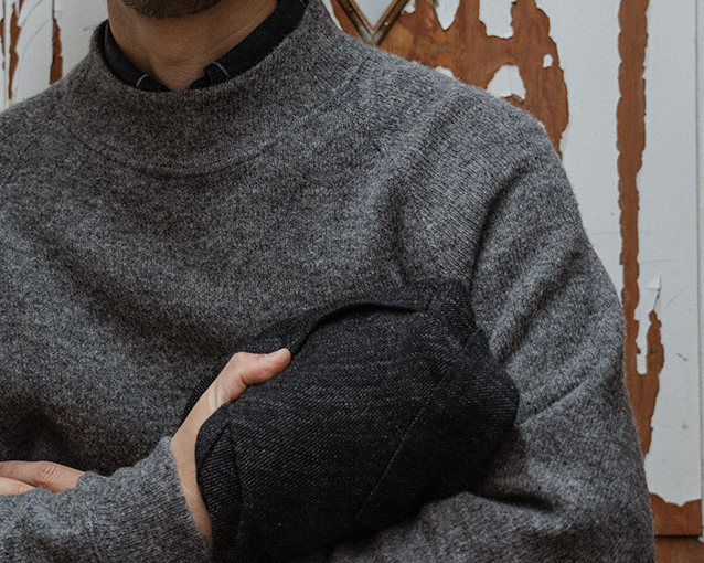 一枚の生地の、表と裏。