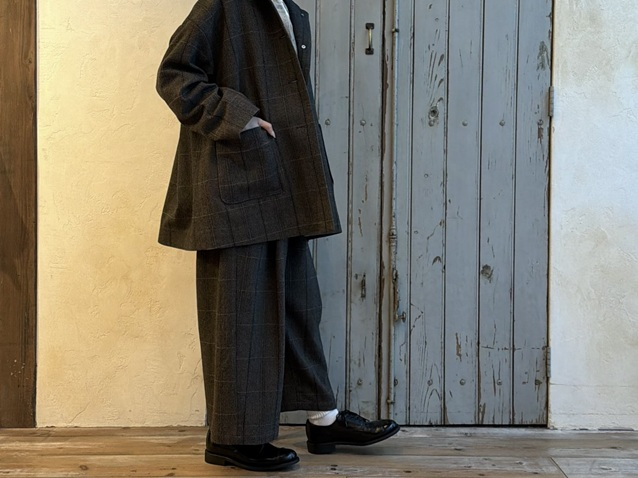 **ウールへリンボンチェック**