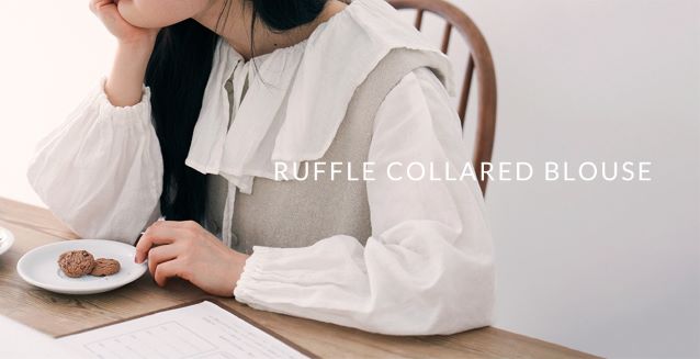 最終値下⭐︎ネストローブ nest robe コットンリネンダンガリーフリルシャツ コットンリネンダンガリーフリルシャツ｜nest Robe / CONFECT