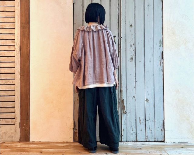 リネンシアーフリルブラウス ＊ 限定color | KITTE丸の内店 | nest 
