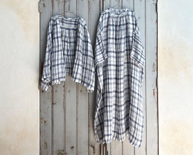 リネンガーゼチェックシリーズ*** | KITTE丸の内店 | nest Robe Shop 