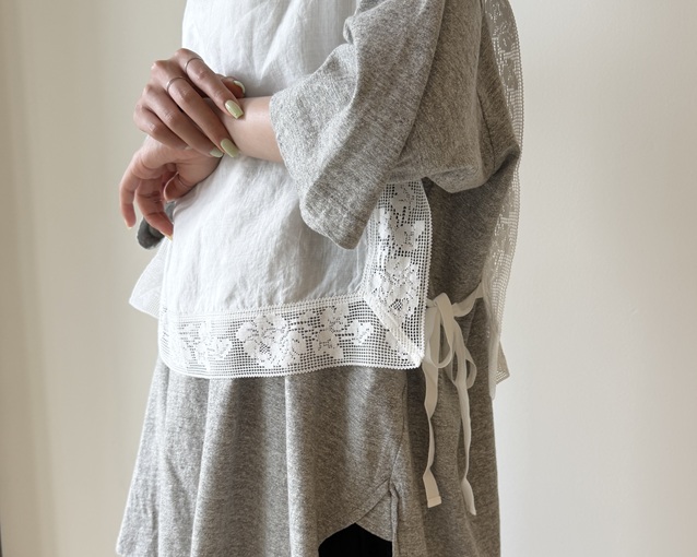 nest Robe Fine Ramie Tucker レースベスト 時を着る ** | KITTE丸の内店 |