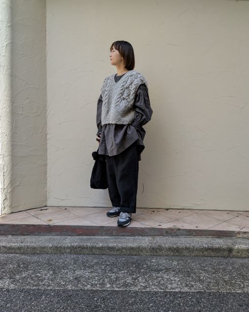 手編み模様が美しいペールボッブルニット | 神戸店 | nest Robe Shop 