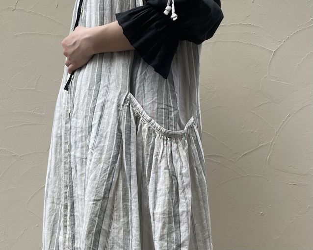 フレンチリネンの先染めストライプ＊* | 神戸店 | nest Robe Shop Blog 