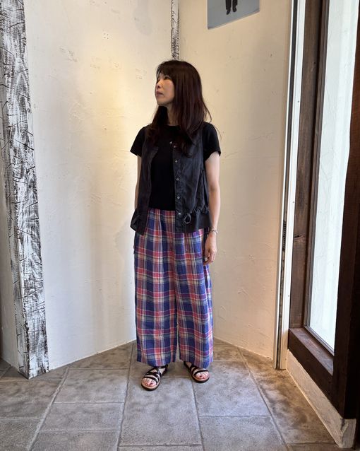 Easy check pants＊* | 神戸店 | nest Robe Shop Blog | nest Robe