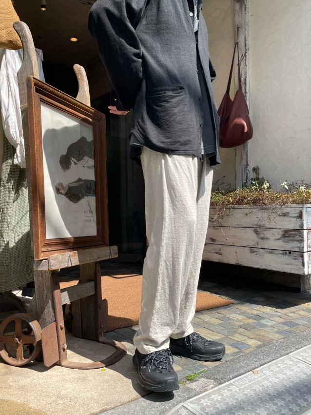 confect リネンインレー2タックイージートラウザーズパンツ 心底、試していただきたい。 | PRESS ROOM | CONFECT Shop Blog