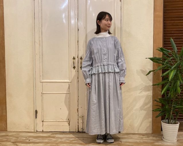 nest Robe ブルー ロングカーディガン カシュクール ワンピース