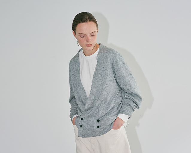 ネストローブコンフェクト　リネンカーディガン　バンドカラー 羽織　ナチュラル　3 Lady's（レディース） | nest Robe（ネストローブ）オフィシャルサイト