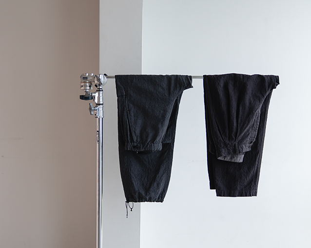 【WOOL LINEN TROUSERS】商品発売と特集ページ公開のお知らせ