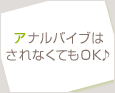 アナルバイブはされなくてもOK♪