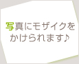 写真にモザイクをかけられます♪
