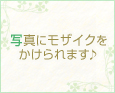 写真にモザイクをかけられます♪