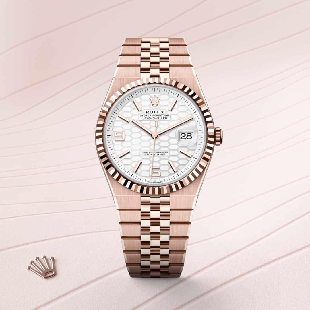 Rolex Land-Dweller腕錶18K永恒玫瑰金款，M127335-0001 - 寶鴻堂鐘表