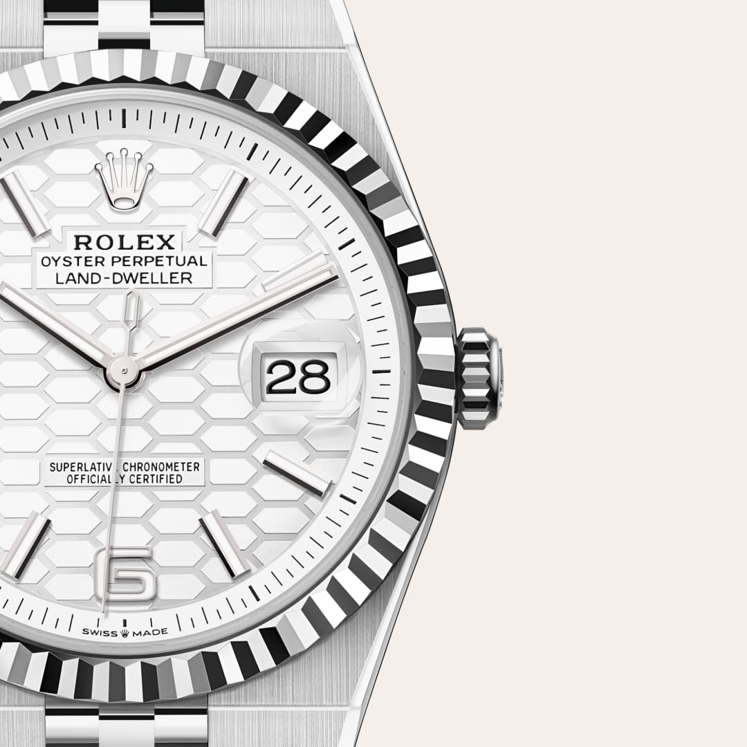 Rolex Land-Dweller腕錶白色黃金鋼（蠔式鋼與白色黃金的組合）款，M127334-0001 - 寶鴻堂鐘表