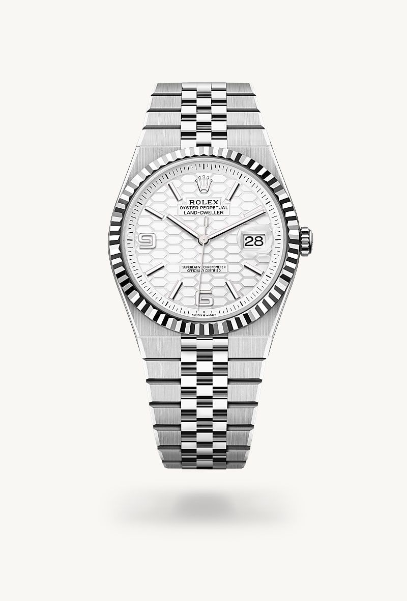Rolex Land-Dweller腕錶白色黃金鋼（蠔式鋼與白色黃金的組合）款，M127334-0001 - 寶鴻堂鐘表