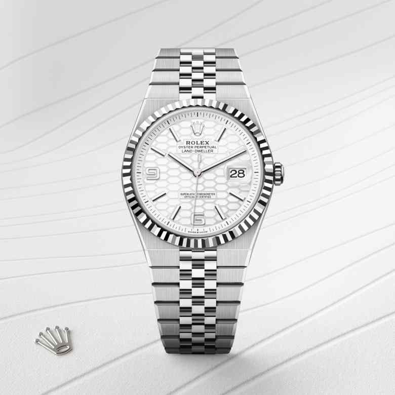 Rolex Land-Dweller腕錶白色黃金鋼（蠔式鋼與白色黃金的組合）款，M127334-0001 - 寶鴻堂鐘表