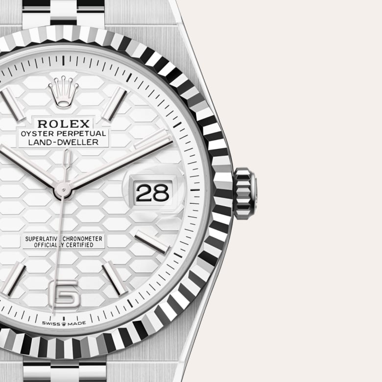 Rolex Land-Dweller腕錶白色黃金鋼（蠔式鋼與白色黃金的組合）款，M127334-0001 - 寶鴻堂鐘表