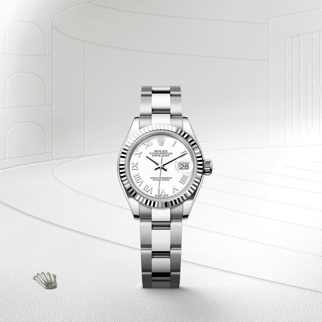 Rolex Lady-Datejust腕錶白色黃金及蠔式鋼款，M279174-0020 - 寶鴻堂鐘表