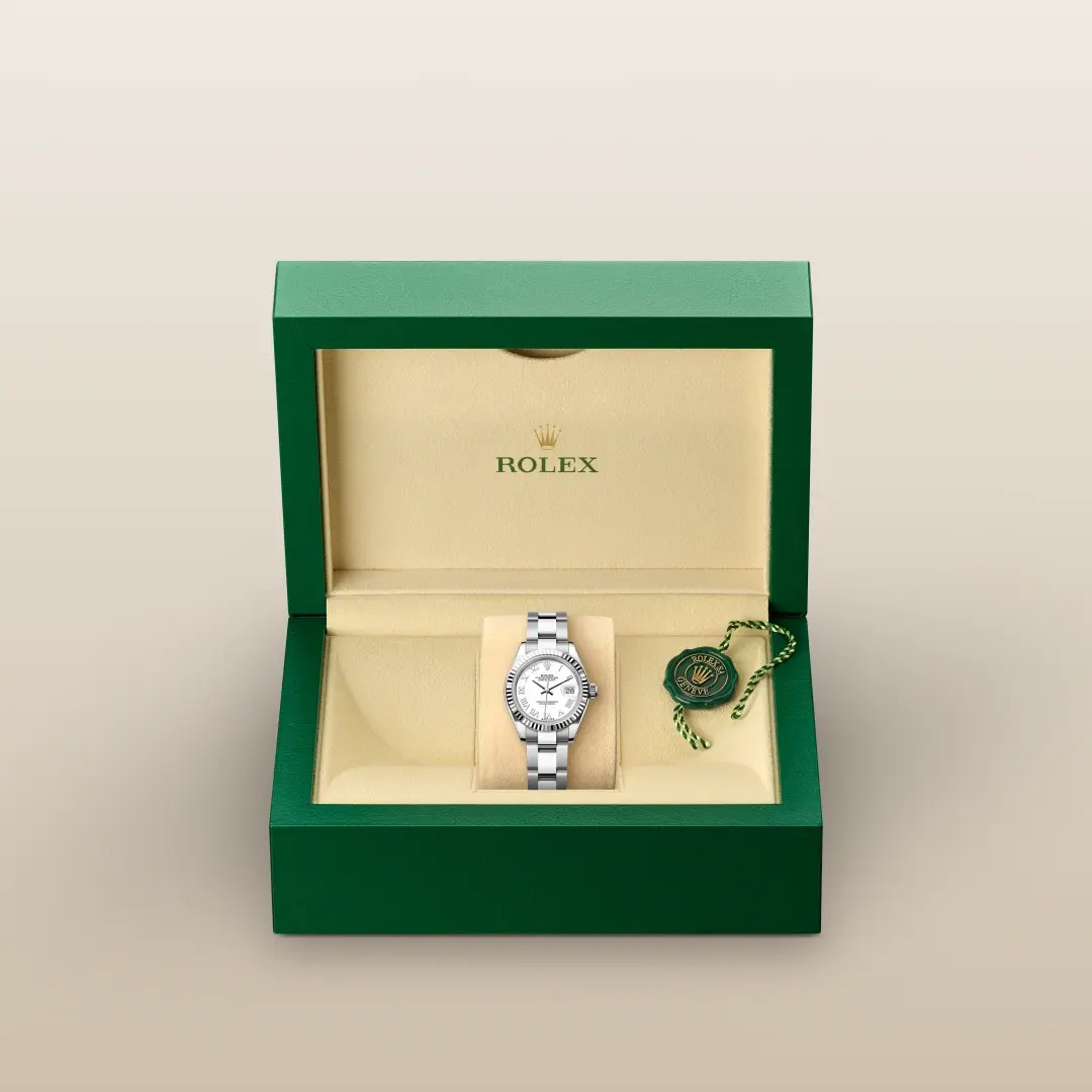 Rolex Lady-Datejust腕錶白色黃金及蠔式鋼款，M279174-0020 - 寶鴻堂鐘表