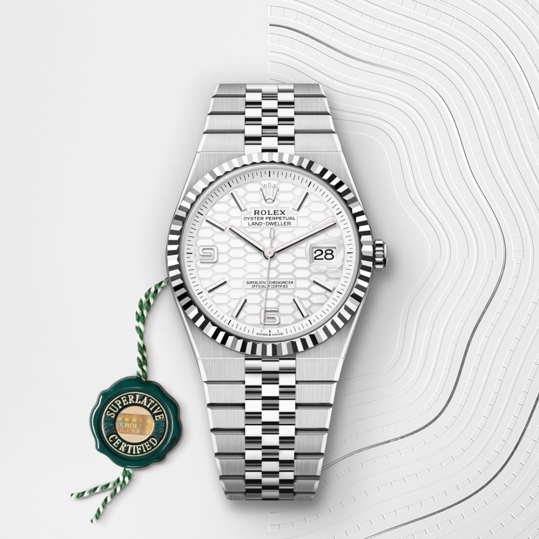 Rolex Land-Dweller腕錶白色黃金及蠔式鋼款，M127334-0001 - 寶鴻堂鐘表