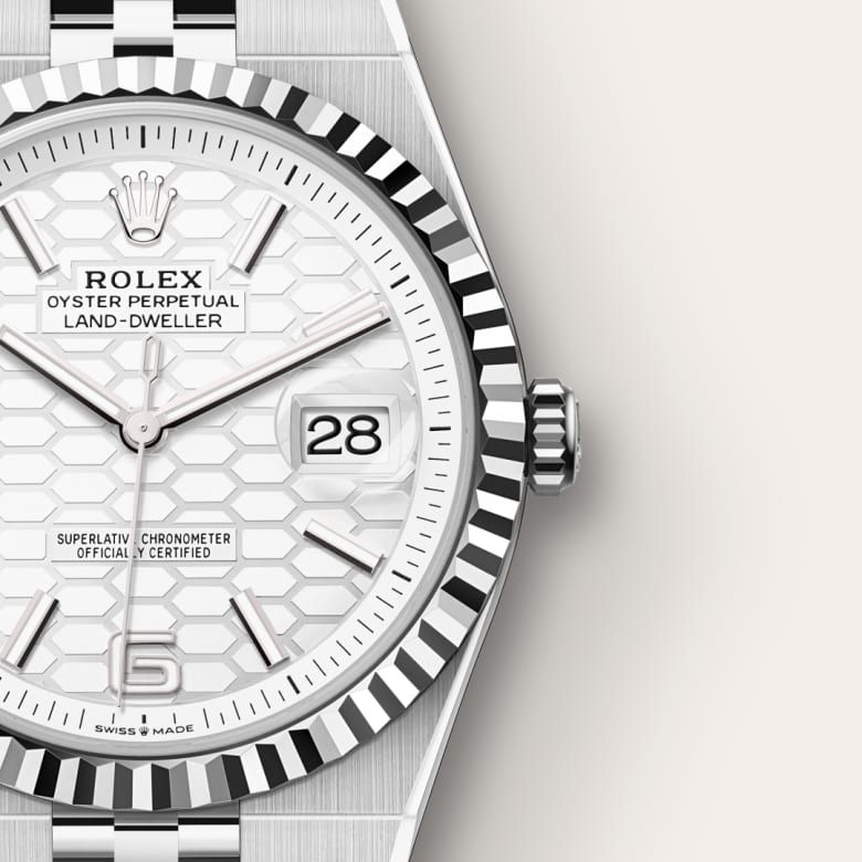 Rolex Land-Dweller腕錶白色黃金及蠔式鋼款，M127334-0001 - 寶鴻堂鐘表