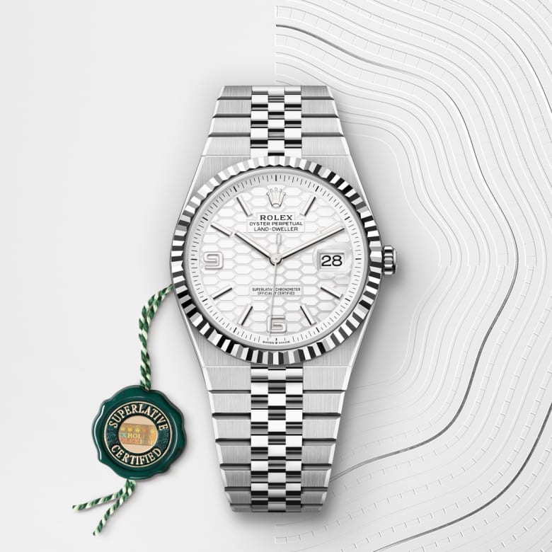 Rolex Land-Dweller腕錶白色黃金及蠔式鋼款，M127334-0001 - 寶鴻堂鐘表
