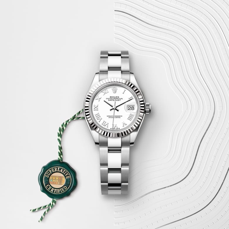 Rolex Lady-Datejust腕錶白色黃金及蠔式鋼款，M279174-0020 - 寶鴻堂鐘表