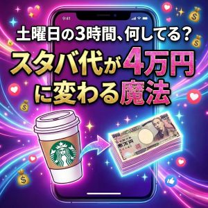 土曜日の3時間、何してる?スタバ代が4万円に変わる魔法のアイキャッチ画像