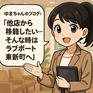 ゆまちゃんのブログ：「他店から移籍したい…そんな時はラブボート東新町へ！」 2026-04-21 18:32:04 | ラブボート東新町店長ブログ
