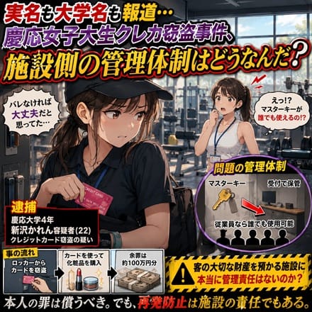 ☆慶応大学4年生がクレカ窃盗で逮捕&hellip;22歳、一度の過ちで人生は終わりなのか？ 16:17 - 2026年08月17日 | 恋の胸騒ぎ 今池店店長ブログ