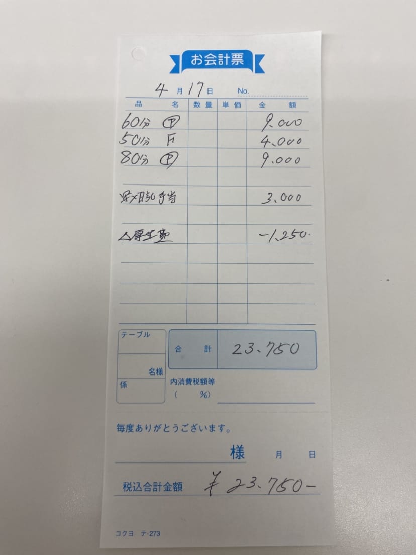 4/17(金)金曜夜にちょこっと出勤でこのくらいです? 2026-04-16 01:56:10 | イメこき学園～放課後のイケないヌキ活～店長ブログ