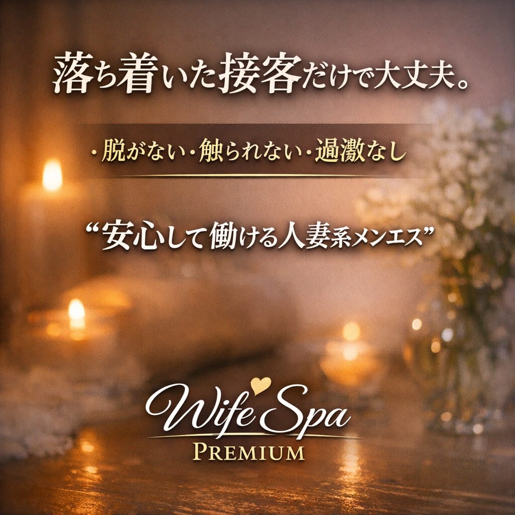 メンズエステで“嫌な思い”をした経験がある方へ。 2026-09-14 07:03:21 | ワイフスパ「2度ご堪能いただけます」店長ブログ