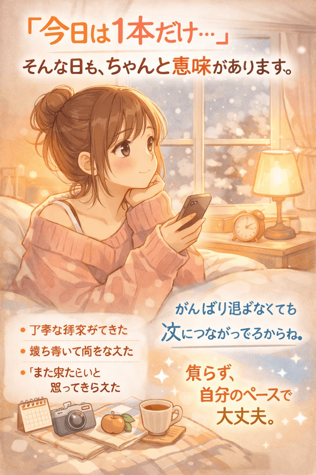 「今日は1本だけ…」そんな日も、ちゃんと意味があります。 2026-01-12 16:54:19 | ＠style店長ブログ