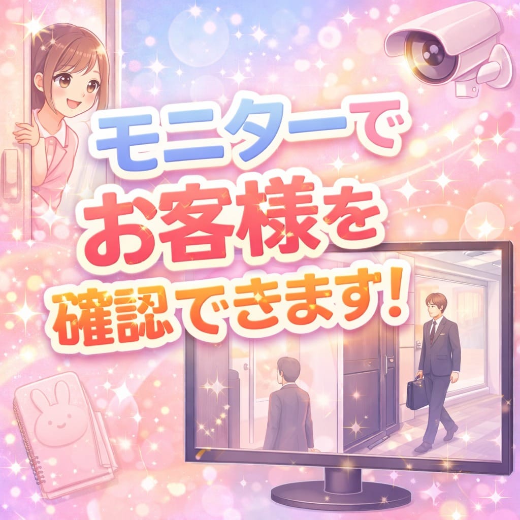 事前にモニターでお客様を確認できます！ 2026-09-13 21:03:40 | YOASOBI広島店長ブログ