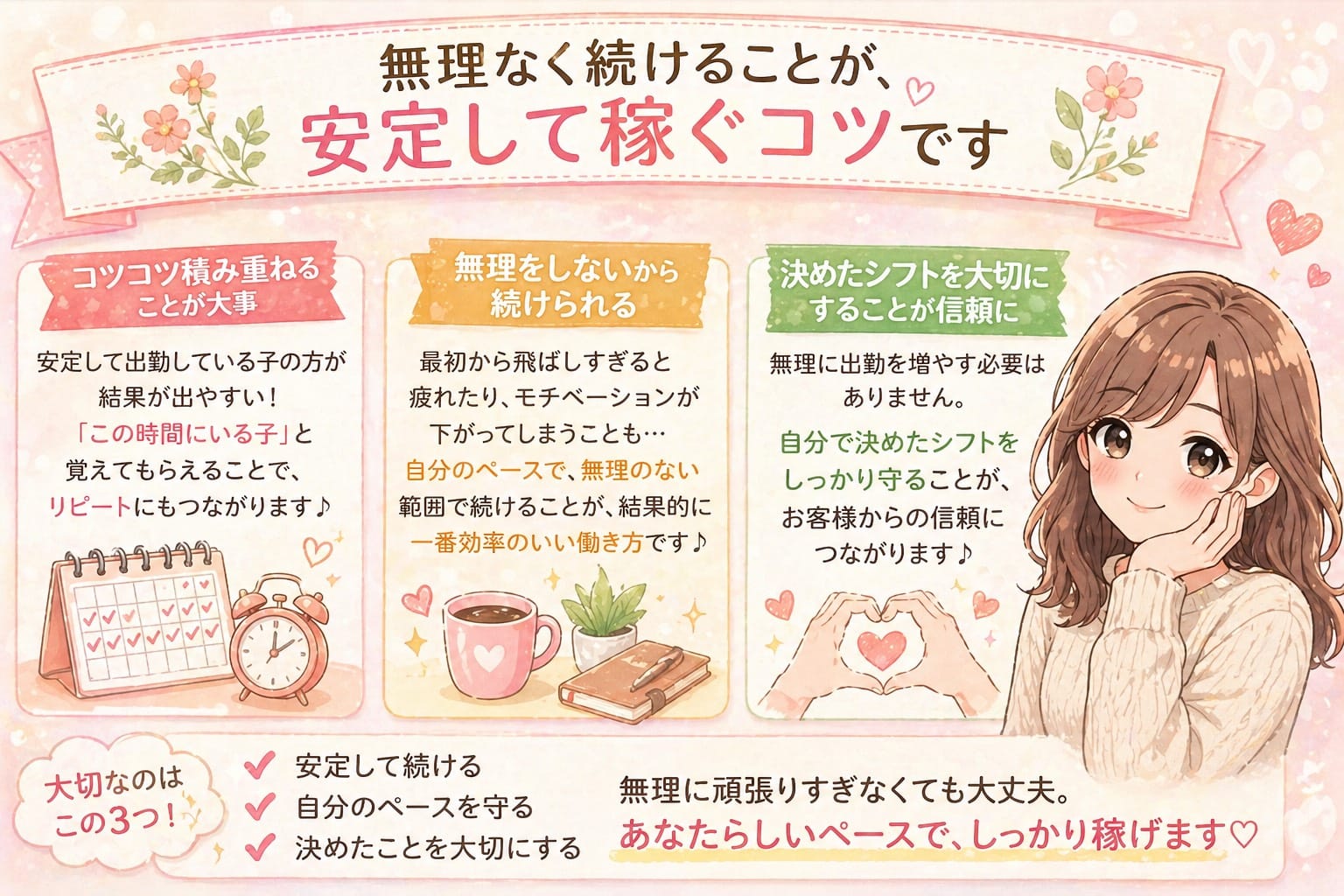 ?無理なく続けることが、安定して稼ぐコツです? 11:47 - 2026年04月28日 | 東京リップ 渋谷店（リップグループ）店長ブログ