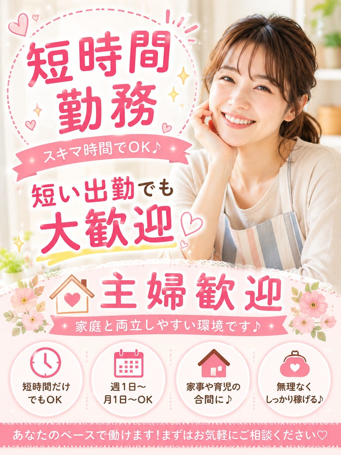 1日2時間〜OK！家事・子育ての合間に働けます♪ 2026-08-18 13:30:03 | SUTEKIな奥様は好きですか？店長ブログ