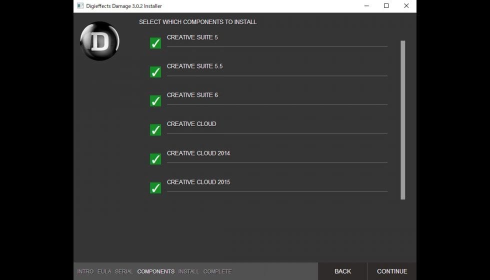 Digieffects社製品インストール方法:Step 6