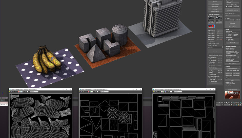 Flatiron_unwrapping_methods