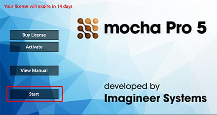 mocha pro：トライアル版ライセンス申請方法：Step 4
