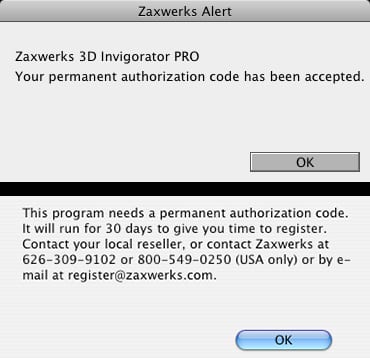 Zaxwerks社製品 ラインセンス認証方法：Step 3
