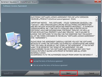 Sorenson Squeeze デモ版インストール方法:Step 3